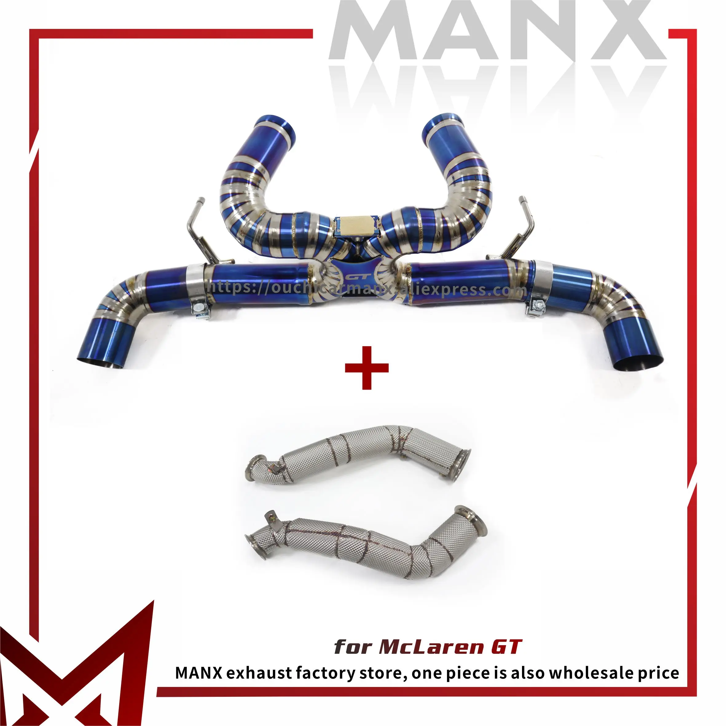  MANX Ti Catback SS304 Downpipe for Mclaren GT without Valve Bolt direct installation Exhaust system Catalytic Converter
MANX Ti Catback SS304 Downpipe for Mclaren GT without Valve Bolt direct installation Exhaust system Catalytic Converter