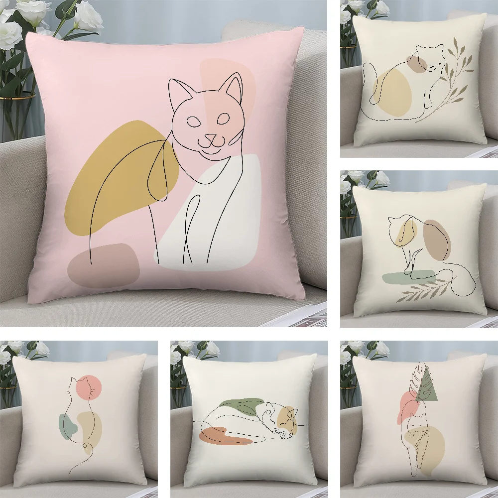 Cat Minimalist Line Art Pillow Case Short Plush Pillow Covers Sofa Decorative Gift Home Double-sided Printing Cushion Cover
Cat Minimalist Line Art Pillow Case Short Plush Pillow Covers Sofa Decorative Gift Home Double-sided Printing Cushion Cover