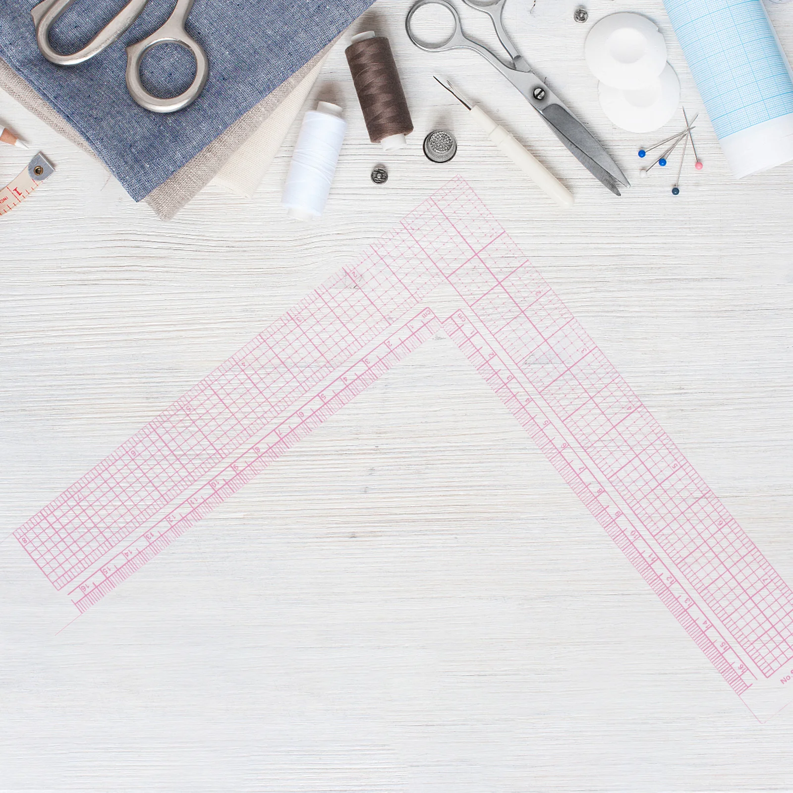Professional Plastic Sewing Ruler L Shape Clear Scale for Accurate Quilting Measuring Garment Pattern Making Tailor Design Tools
Professional Plastic Sewing Ruler L Shape Clear Scale for Accurate Quilting Measuring Garment Pattern Making Tailor Design Tools