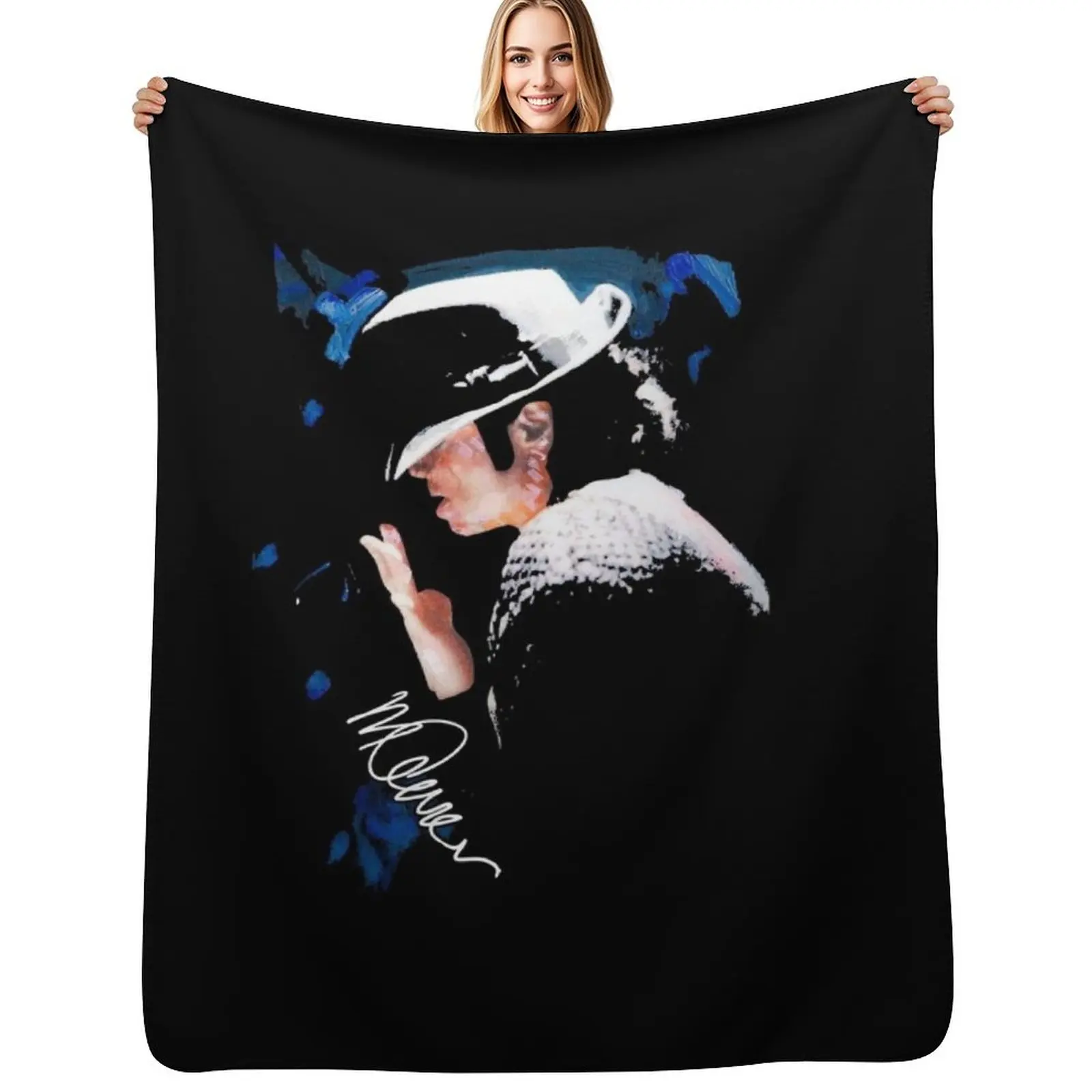 Michael Tipped Hat Jackson Iconic Pose Throw Blanket Warm Cozy Throw Blanket for Living Room Couch
Michael Tipped Hat Jackson Iconic Pose Throw Blanket Warm Cozy Throw Blanket for Living Room Couch