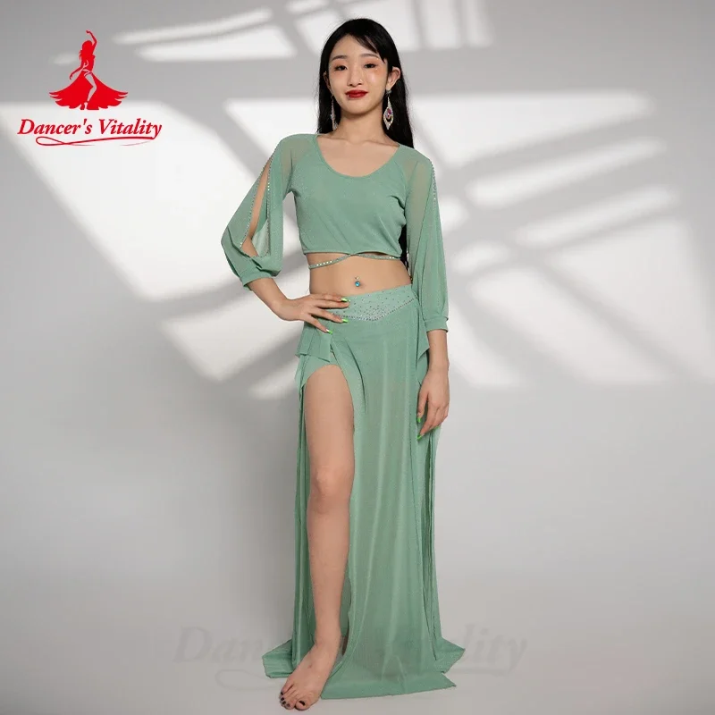 Belly Dance Performance Costume Set for Women Winter Long Sleeves Top+AB Stones Long Skirt 2pcs Adult Girl Belly Dancing Outfit
Belly Dance Performance Costume Set for Women Winter Long Sleeves Top+AB Stones Long Skirt 2pcs Adult Girl Belly Dancing Outfit