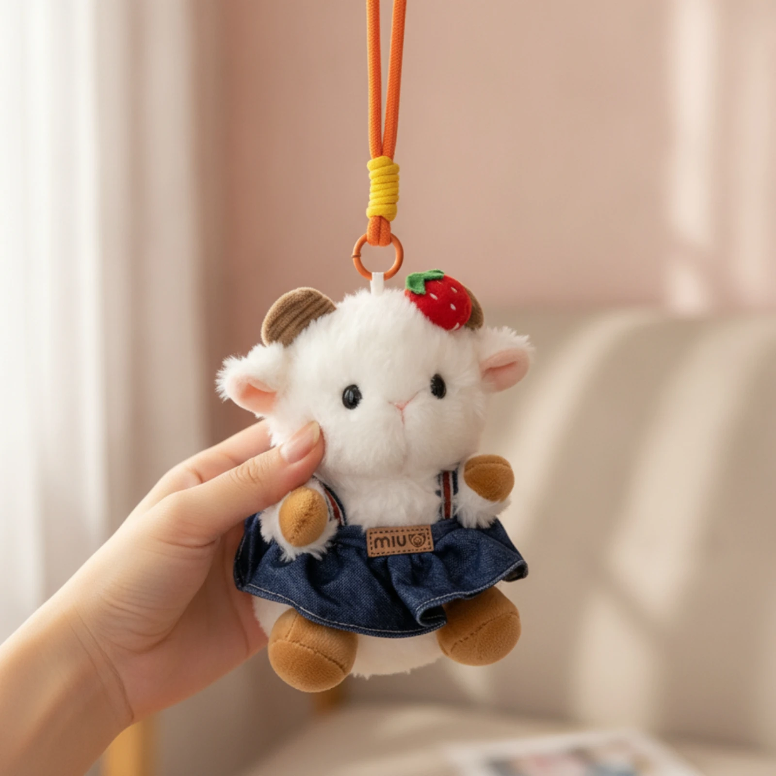 Sheep Charm with Cord Furry Sheep Pendant Bag Charm Soft Soft Toy Keychain Cute for Girls, Handbag, Keys
Sheep Charm with Cord Furry Sheep Pendant Bag Charm Soft Soft Toy Keychain Cute for Girls, Handbag, Keys