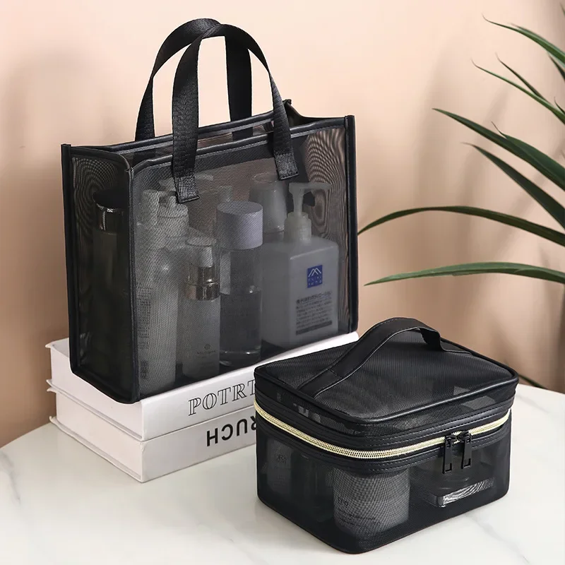 New Mesh Transparent Cosmetic Bags Clear Black Makeup Bag Portable Travel Storage Bag Suitcase Organizer Lipstick Storage Pouch
New Mesh Transparent Cosmetic Bags Clear Black Makeup Bag Portable Travel Storage Bag Suitcase Organizer Lipstick Storage Pouch