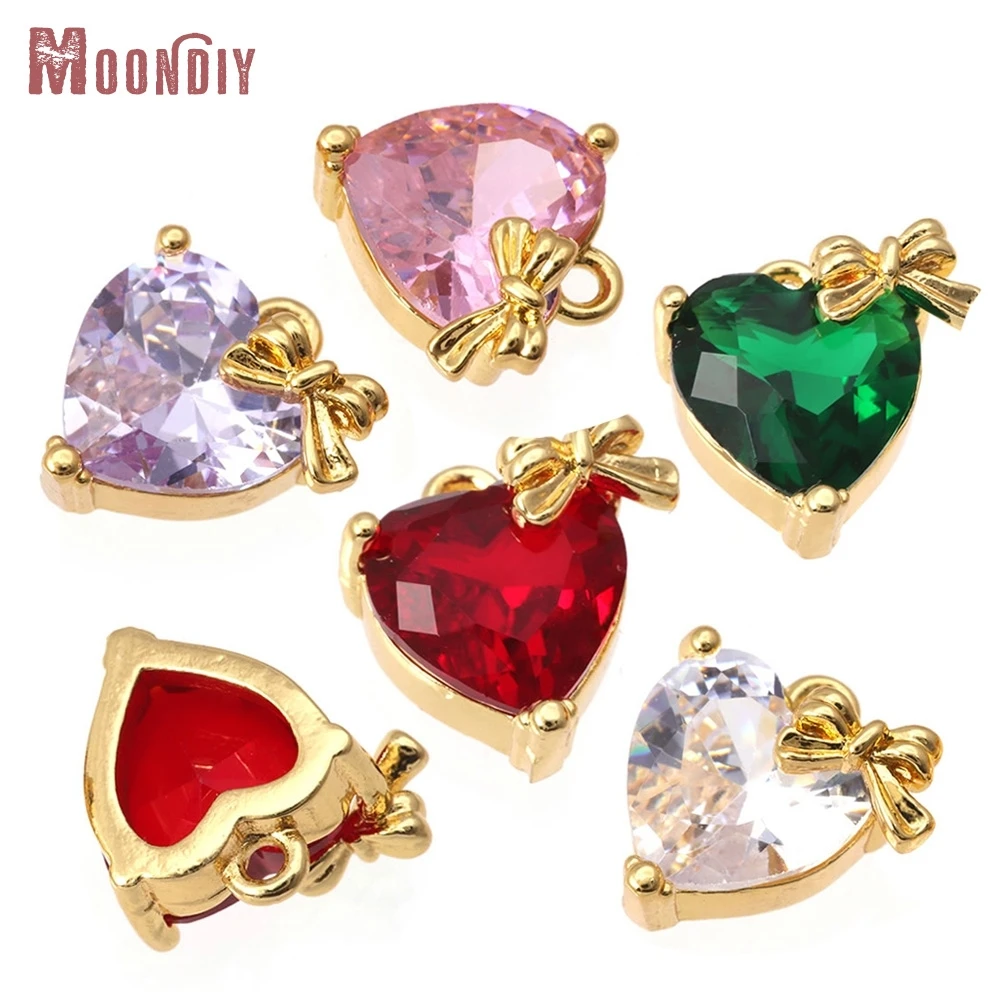 6PCS 18K Gold Color Brass Zircon Heart Bow-knot Charms Pendants High Quality Diy Necklace Earrings Jewelry Making Accessories
6PCS 18K Gold Color Brass Zircon Heart Bow-knot Charms Pendants High Quality Diy Necklace Earrings Jewelry Making Accessories