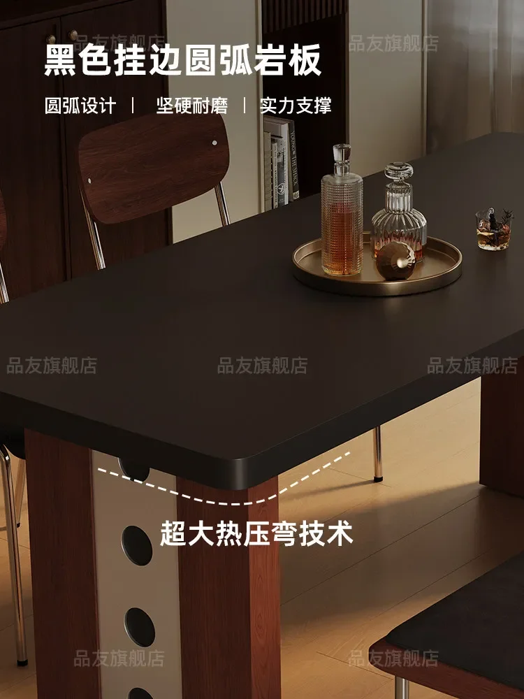 b22 medieval rock slab dining table and chair combination household light luxury retro style rectangular dining table
b22 medieval rock slab dining table and chair combination household light luxury retro style rectangular dining table