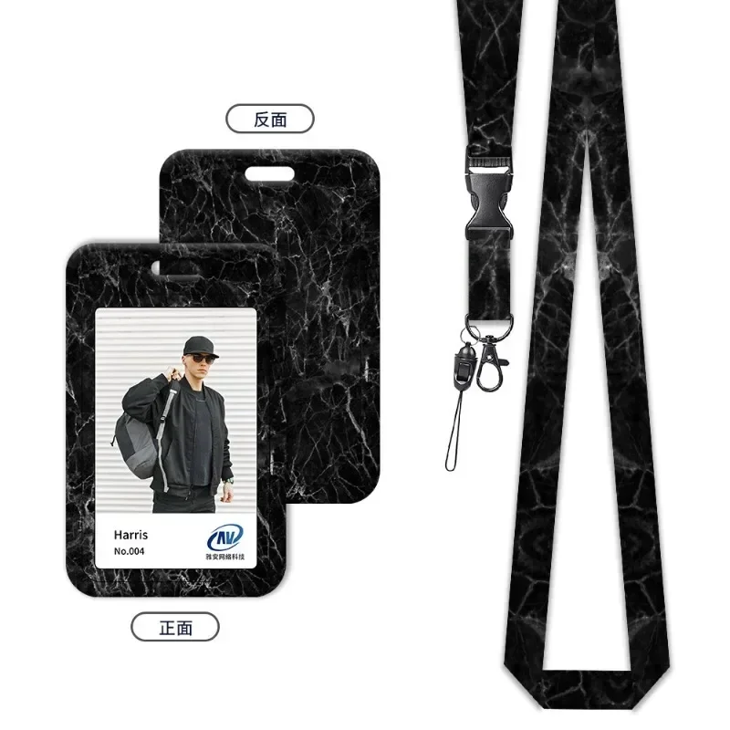 Creative Design Men Worker ID Card Holder Retractable Buckle Neck Lanyard Black Color Employee Badge Holder Clip Office Supplies
Creative Design Men Worker ID Card Holder Retractable Buckle Neck Lanyard Black Color Employee Badge Holder Clip Office Supplies