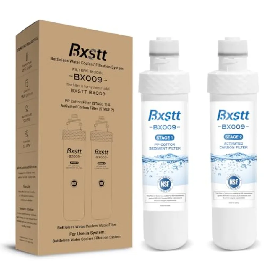 UVF2 2 Stage Water Cooler Filter Replacement Kit Compatible With Brio "UVF2" Series Models Bottleless Water Cooler Dispensers,
UVF2 2 Stage Water Cooler Filter Replacement Kit Compatible With Brio "UVF2" Series Models Bottleless Water Cooler Dispensers,