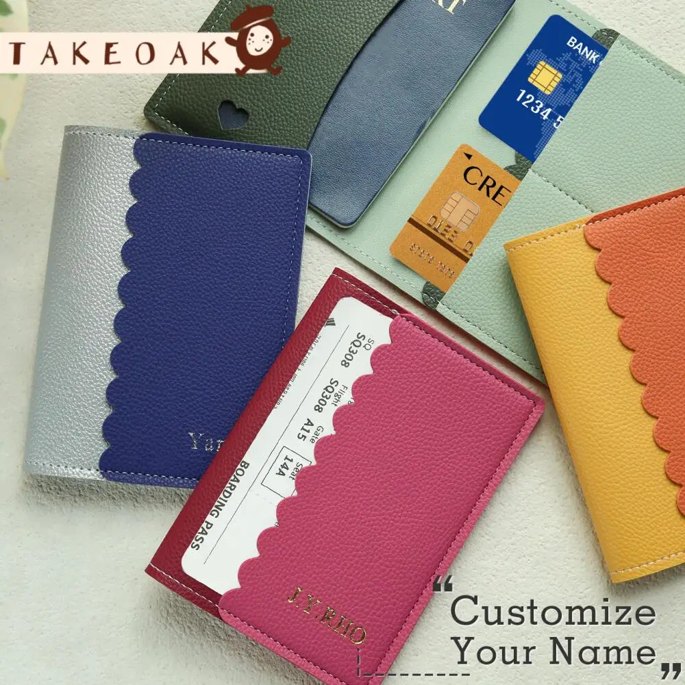 Custom Name Scalloped Edge Passport Cover Lychee Grain Pu Leather Travel Document Organizer with Multi-Card Slots Travel Gift
Custom Name Scalloped Edge Passport Cover Lychee Grain Pu Leather Travel Document Organizer with Multi-Card Slots Travel Gift