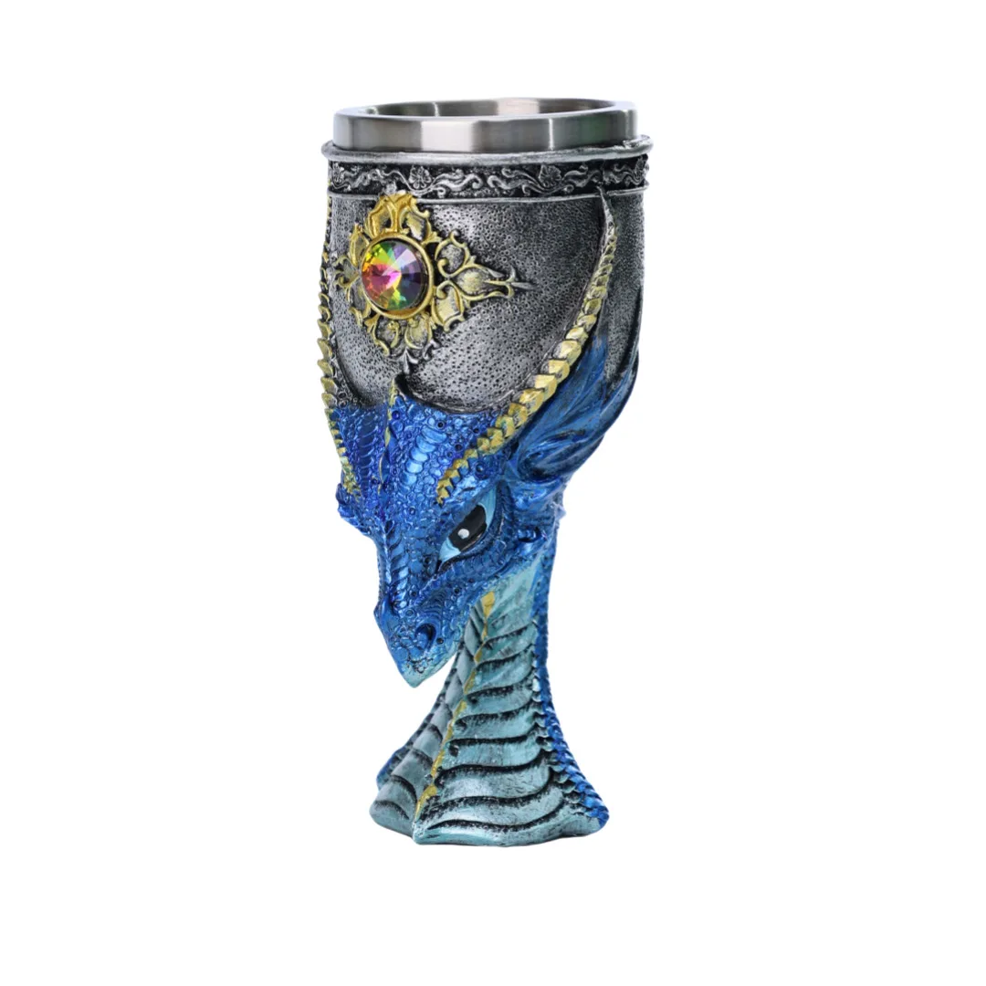3D Dragon Head Goblet Stainless Steel Liner Beer Mug Chalice Gothic Drinking Cup Cocktail Wine Glass Bar Decor Halloween Gift
3D Dragon Head Goblet Stainless Steel Liner Beer Mug Chalice Gothic Drinking Cup Cocktail Wine Glass Bar Decor Halloween Gift