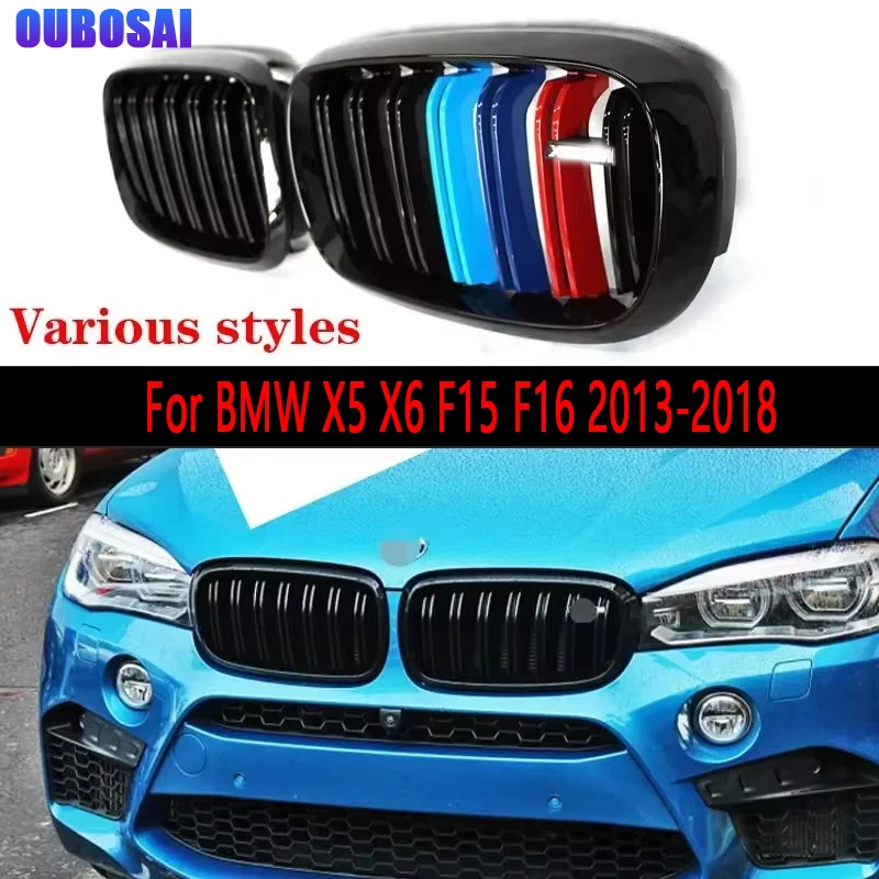 For BMW X5 X6 F15 F16 2013-2018 Kidney Grille Glossy Black ABS M Style Color Plastic Front Bumper Auto Decor Grill Auto Parts
For BMW X5 X6 F15 F16 2013-2018 Kidney Grille Glossy Black ABS M Style Color Plastic Front Bumper Auto Decor Grill Auto Parts