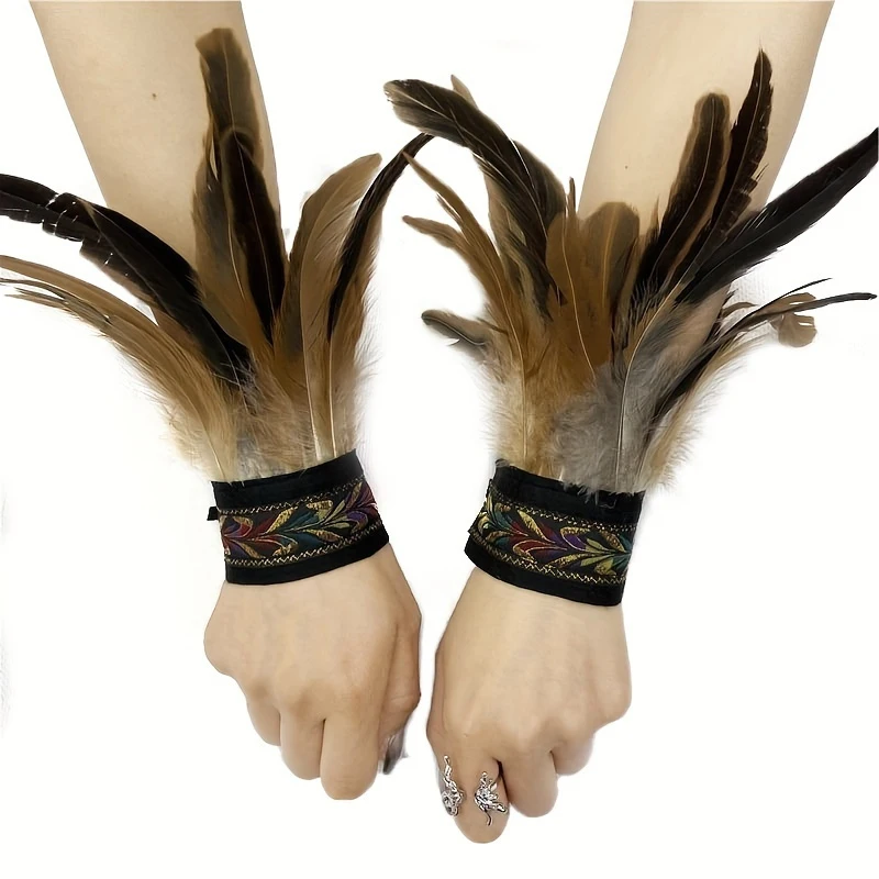 Halloween Carnival Ethnic Style Cuffs Detachable Wrist Cuff Gothic Style Role Play Additions Party Artificial Feather
Halloween Carnival Ethnic Style Cuffs Detachable Wrist Cuff Gothic Style Role Play Additions Party Artificial Feather