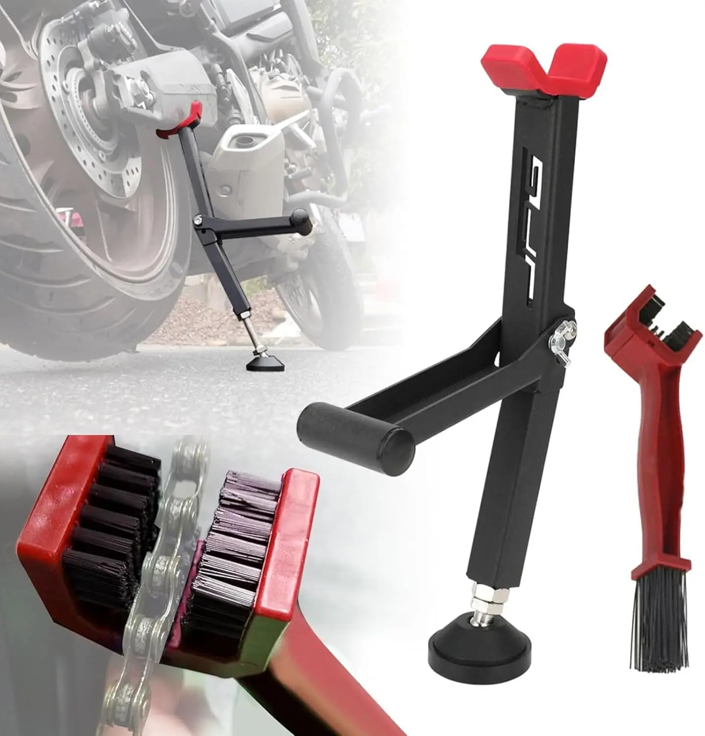 BIUGERCN Motorcycle Wheel Stand Set Lifting Support Frame Lifting Support Accessories Bicycle Chain Cleaning Dirt Brush
BIUGERCN Motorcycle Wheel Stand Set Lifting Support Frame Lifting Support Accessories Bicycle Chain Cleaning Dirt Brush