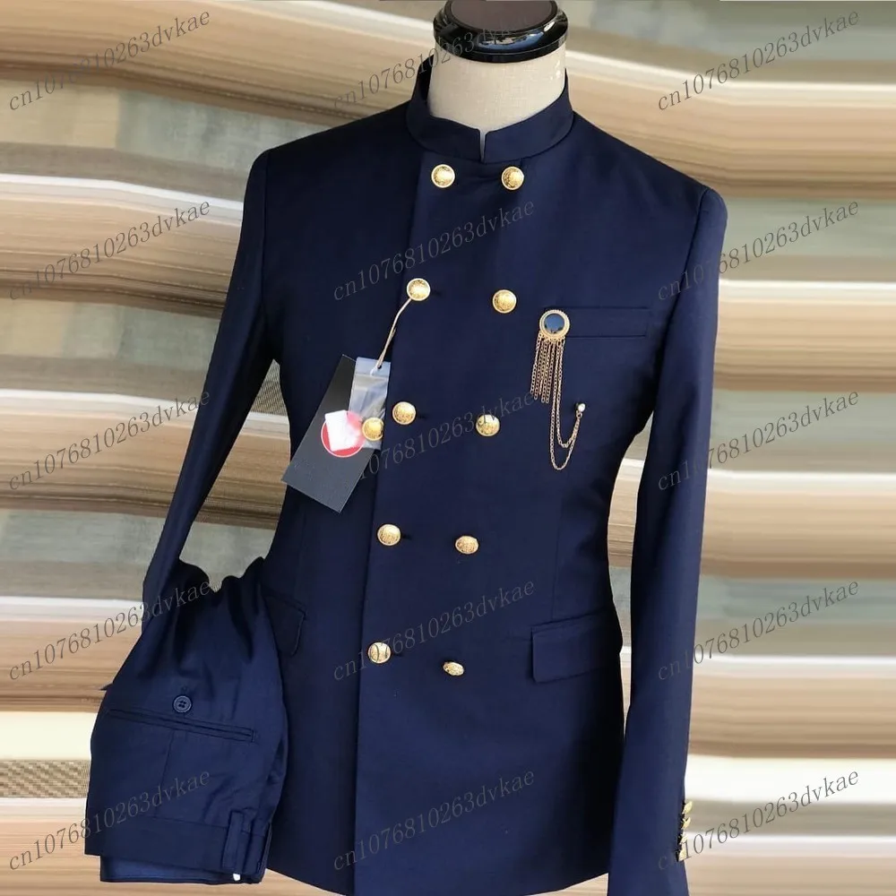 New Navy Blue Men's Formal Occasions Business Party Prom Tuxedos Groom Groomsman Wedding Men Suit 2 Piece Set Jacket Pants
New Navy Blue Men's Formal Occasions Business Party Prom Tuxedos Groom Groomsman Wedding Men Suit 2 Piece Set Jacket Pants