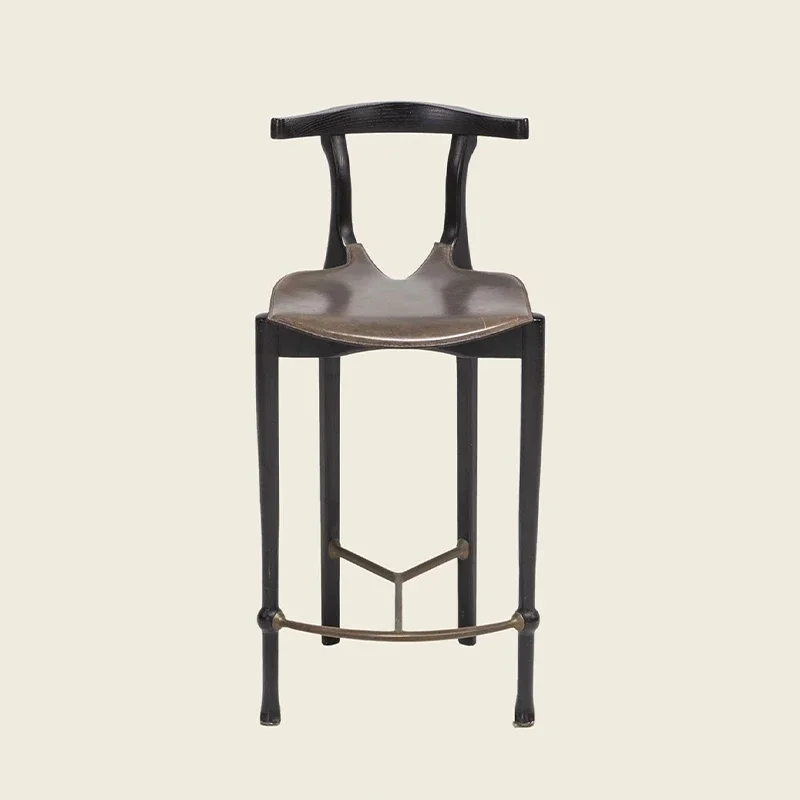 Medieval solid wood bar chair household island saddle leather dining chair retro style high-end bar chair
Medieval solid wood bar chair household island saddle leather dining chair retro style high-end bar chair