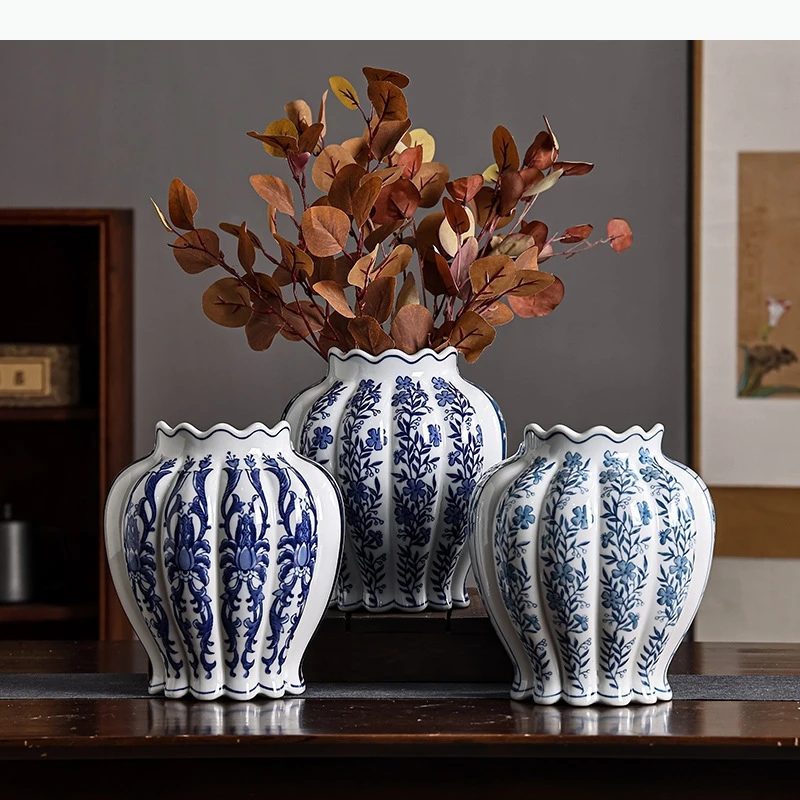 Blue and White Porcelain Vase Desk Decoration Flowers Arrangement Artificial Flower Decorative Floral Vases Room Aesthetic Decor
Blue and White Porcelain Vase Desk Decoration Flowers Arrangement Artificial Flower Decorative Floral Vases Room Aesthetic Decor