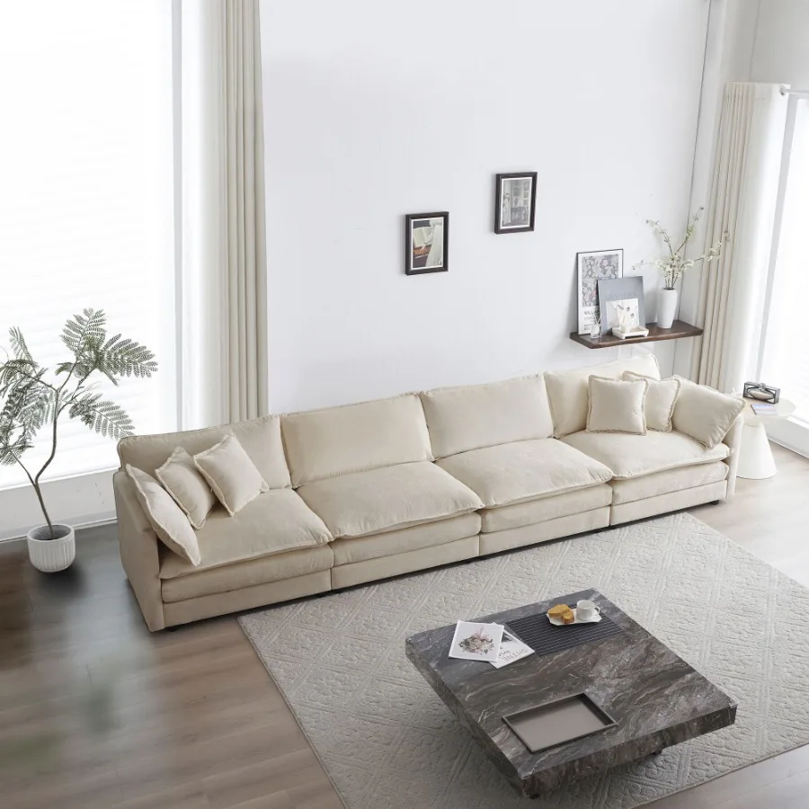 Free Combination Modular Sofa Free 4 Seater Sofa Comfy Chenille Fabric Sectional Sofa Couch Beige Chenille
Free Combination Modular Sofa Free 4 Seater Sofa Comfy Chenille Fabric Sectional Sofa Couch Beige Chenille