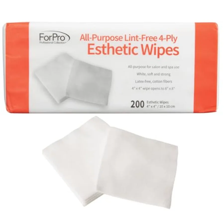 ForPro Professional Collection All-Purpose Lint-Free 4-Ply Esthetic Wipes, Non-Woven, For Salon and Spa Use, Soft, Strong and D
ForPro Professional Collection All-Purpose Lint-Free 4-Ply Esthetic Wipes, Non-Woven, For Salon and Spa Use, Soft, Strong and D
