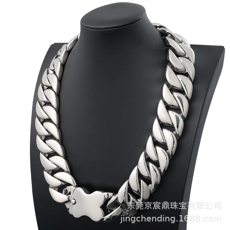 24mm Gothic Bone Cast Necklace, 316L Stainless Steel, Thick Wide Chain, Punk Hip Hop Domineering Jewelry for Men
24mm Gothic Bone Cast Necklace, 316L Stainless Steel, Thick Wide Chain, Punk Hip Hop Domineering Jewelry for Men