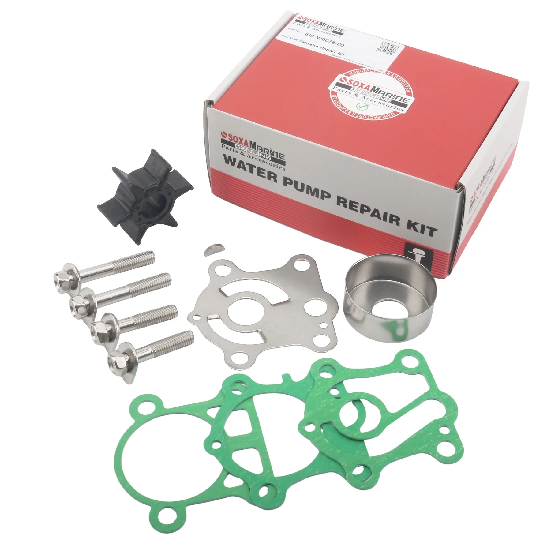 6J8-W0078 Water Pump Impeller Rebuild Kit Fits for Yamaha 2-Stroke 25HP 30HP Outboard Motors Replaces 6J8-W0078-A1 18-3430
6J8-W0078 Water Pump Impeller Rebuild Kit Fits for Yamaha 2-Stroke 25HP 30HP Outboard Motors Replaces 6J8-W0078-A1 18-3430