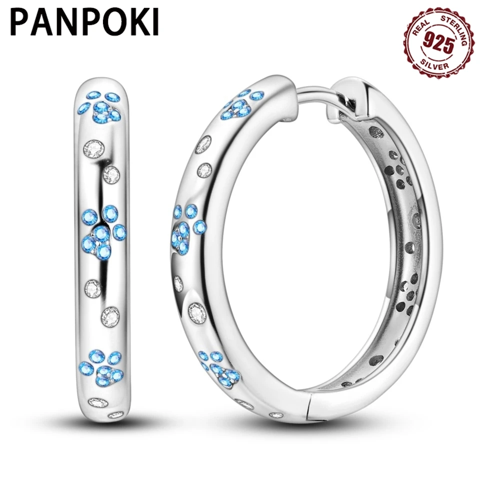 PANPOKI S925 Sterling Silver Blue Pet Paw Print Earrings Hoop Earrings For Women Jewelry Original Party Trendy Gifts
PANPOKI S925 Sterling Silver Blue Pet Paw Print Earrings Hoop Earrings For Women Jewelry Original Party Trendy Gifts