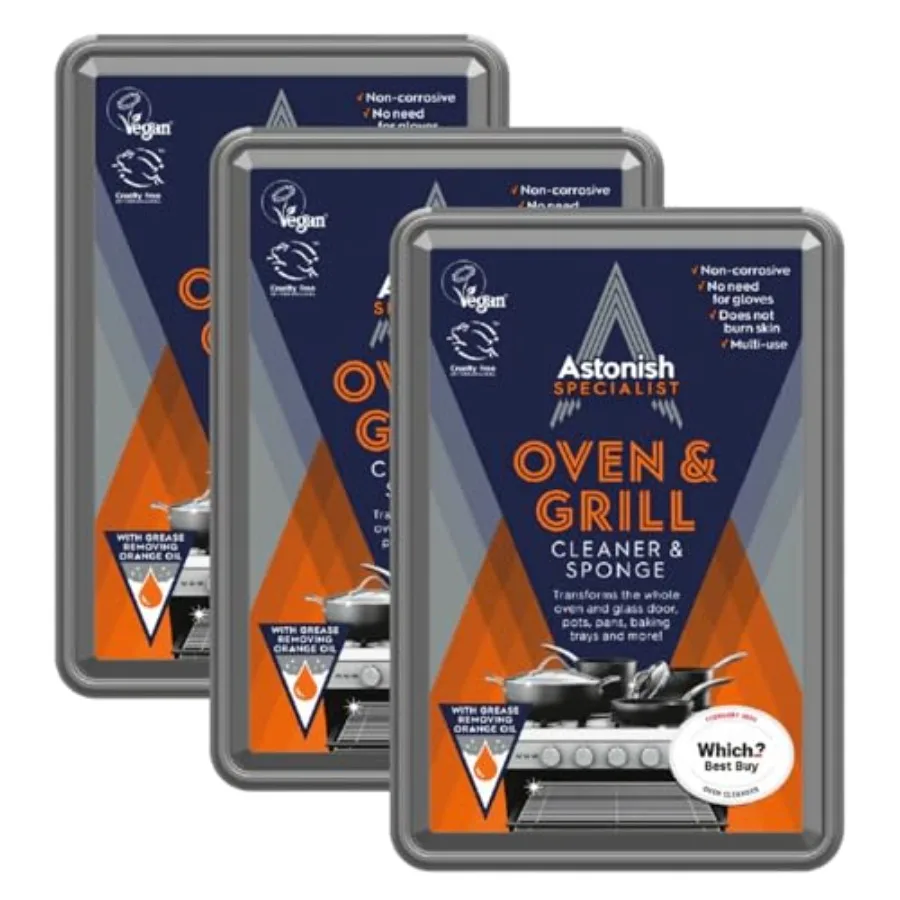 Specialist Oven and Grill Cleaner and Sponge, 250g Heavy Duty Degreaser Paste with Orange Oil Restores Shine to Ovens, Grills a
Specialist Oven and Grill Cleaner and Sponge, 250g Heavy Duty Degreaser Paste with Orange Oil Restores Shine to Ovens, Grills a