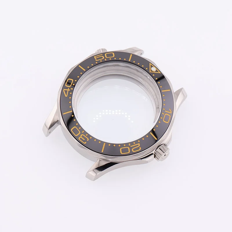 42mm Black Gold Seamaster Stainless Steel Watch Case Mineral Glass for Seiko Mod NH35 NH36 Replacement Parts
42mm Black Gold Seamaster Stainless Steel Watch Case Mineral Glass for Seiko Mod NH35 NH36 Replacement Parts