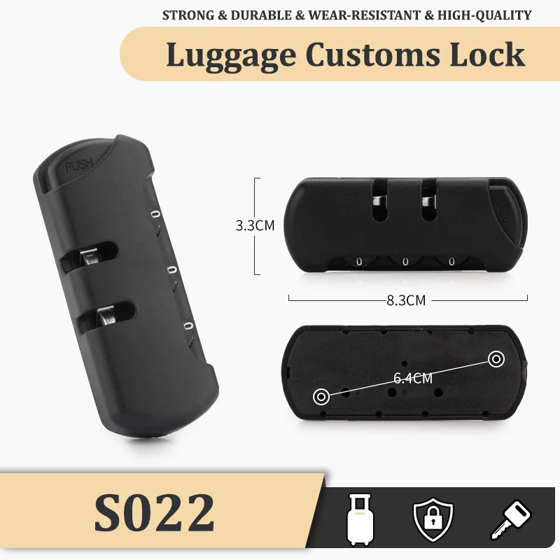 Suitable For S022 Original Baggage Customs Lock Luggage Accessories Combination Lock Simple Portability Anti-theft Security
Suitable For S022 Original Baggage Customs Lock Luggage Accessories Combination Lock Simple Portability Anti-theft Security
