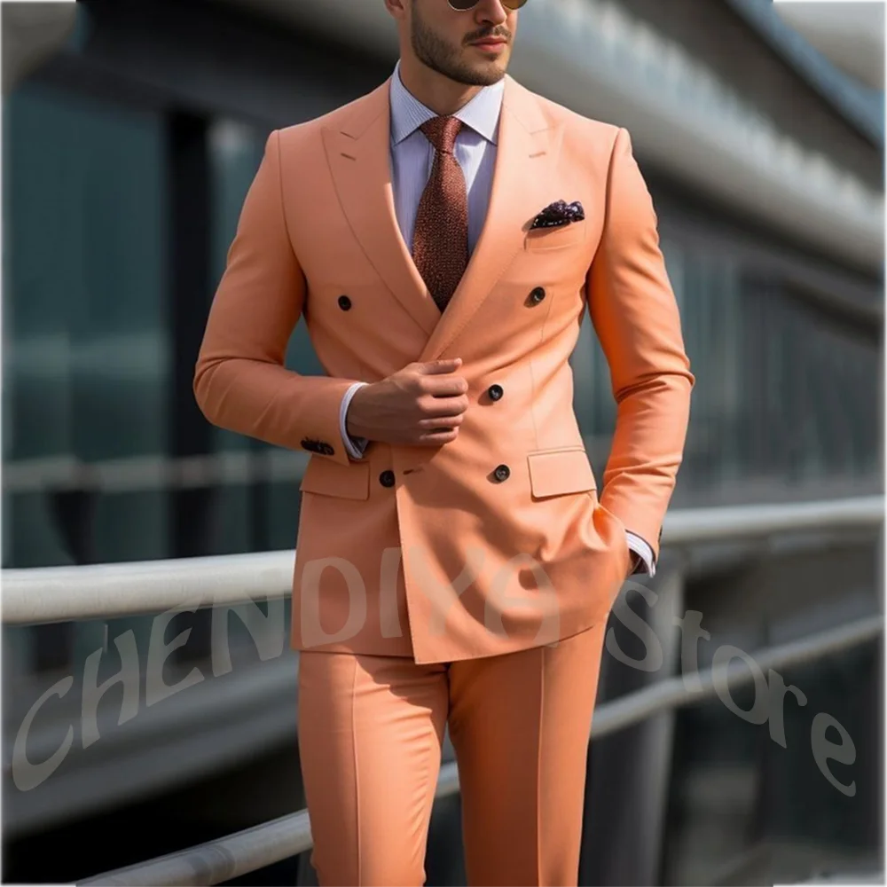 Business Casual Men Suit Double Breasted Peak Lapel Slim Fit Smooth Tailored Prom Wedding Guest Evening Banquet Luxury Outfit
Business Casual Men Suit Double Breasted Peak Lapel Slim Fit Smooth Tailored Prom Wedding Guest Evening Banquet Luxury Outfit