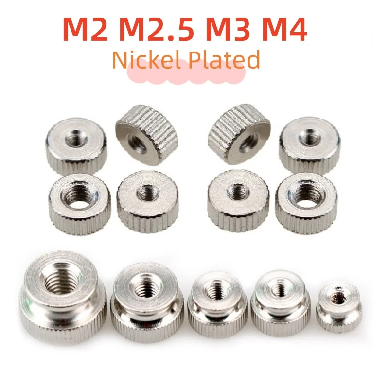 20pcs M2 M2.5 M3 M4 Nickel Plated Knurled Thumb Nuts for PC/Drone/Electronics - Hand Tighten Round Nuts
20pcs M2 M2.5 M3 M4 Nickel Plated Knurled Thumb Nuts for PC/Drone/Electronics - Hand Tighten Round Nuts