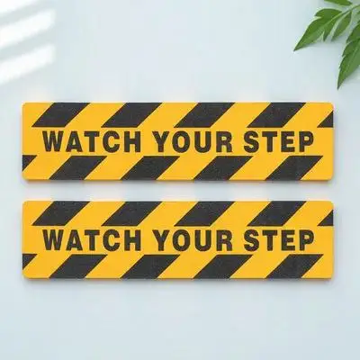 2Pcs High Visibility Yellow Black Watch Your Stickers Non Slip Grip Tape for Stairs Steps Industrial Zones Wet Floor
2Pcs High Visibility Yellow Black Watch Your Stickers Non Slip Grip Tape for Stairs Steps Industrial Zones Wet Floor