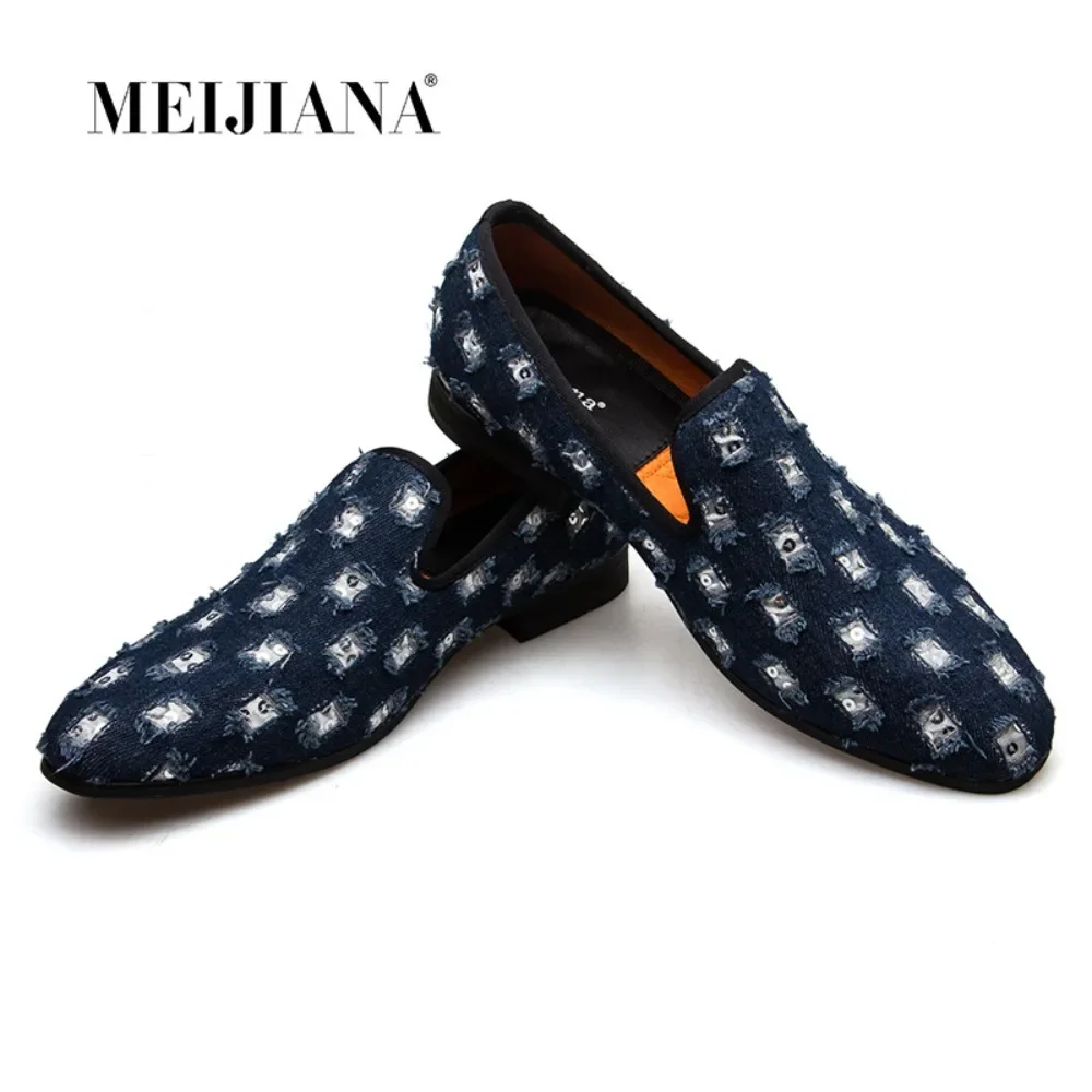 Denim Cloth Men Casual Shoes Luxury Brand Formal Mens Loafers Moccasins Italian Breathable Slip On Male Boat Shoes Plus Size
Denim Cloth Men Casual Shoes Luxury Brand Formal Mens Loafers Moccasins Italian Breathable Slip On Male Boat Shoes Plus Size