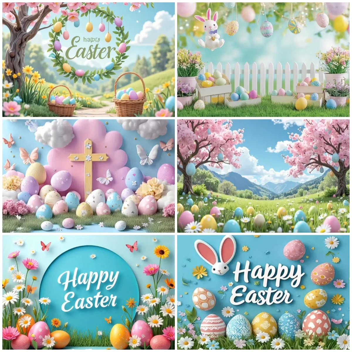 Easter Cute Bunny Photography Backdrop Supplies Spring Flowers Garden Party Decoration Colorful Eggs Background Photo Shoot Prop
Easter Cute Bunny Photography Backdrop Supplies Spring Flowers Garden Party Decoration Colorful Eggs Background Photo Shoot Prop
