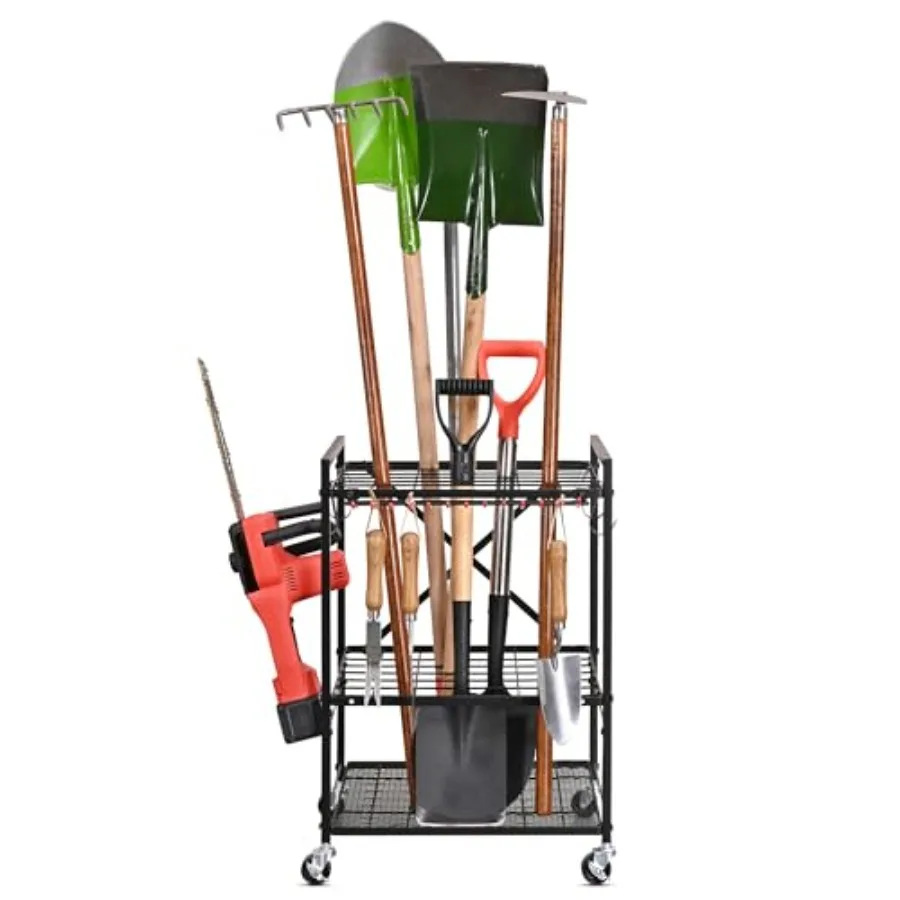 Garden Tool Organizer for Garage Yard Tool Rack with Wheels Garage Organizers and Storage Holder for Yard Tools
Garden Tool Organizer for Garage Yard Tool Rack with Wheels Garage Organizers and Storage Holder for Yard Tools