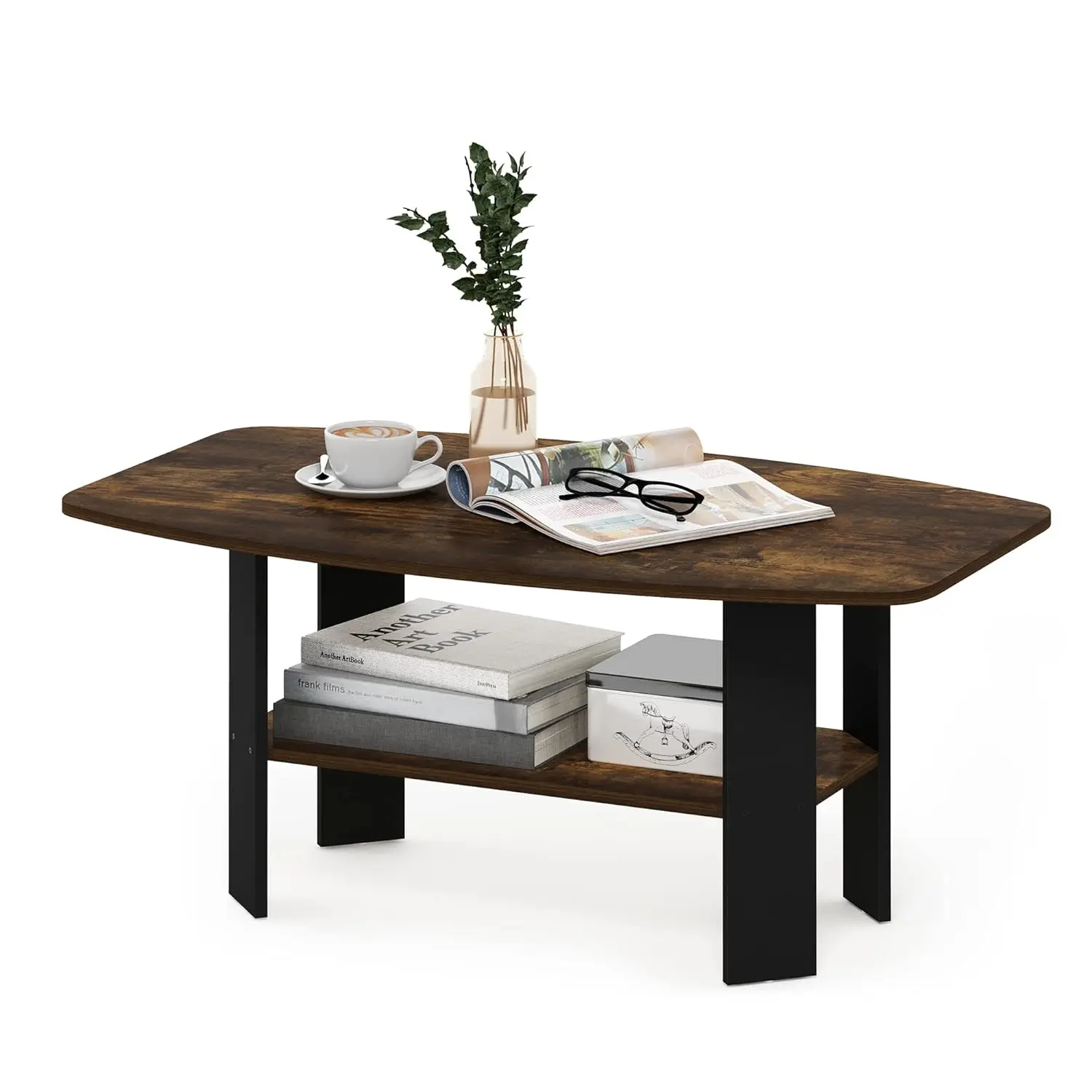 Simple Design Coffee Table, Amber Pine/Black, Customized
Simple Design Coffee Table, Amber Pine/Black, Customized