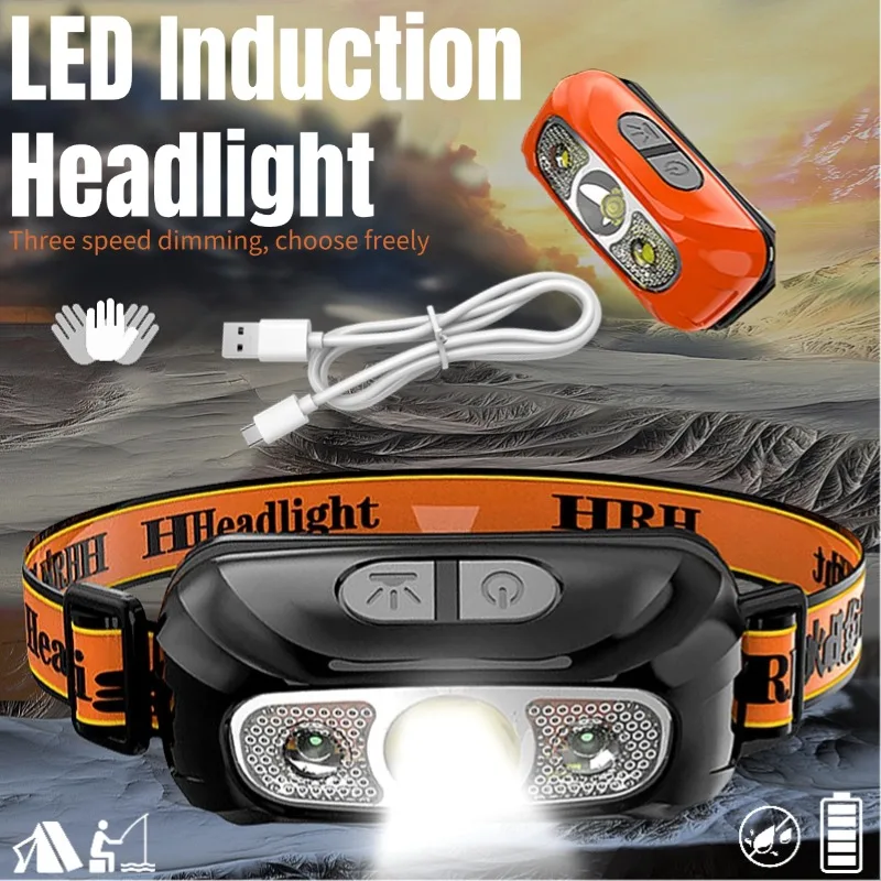 Portable Sensor Headlight USB Rechargeable LED Sensor Flashlight Strong Light Headlamp Outdoor Camping Fishing Sensor Headlight
Portable Sensor Headlight USB Rechargeable LED Sensor Flashlight Strong Light Headlamp Outdoor Camping Fishing Sensor Headlight