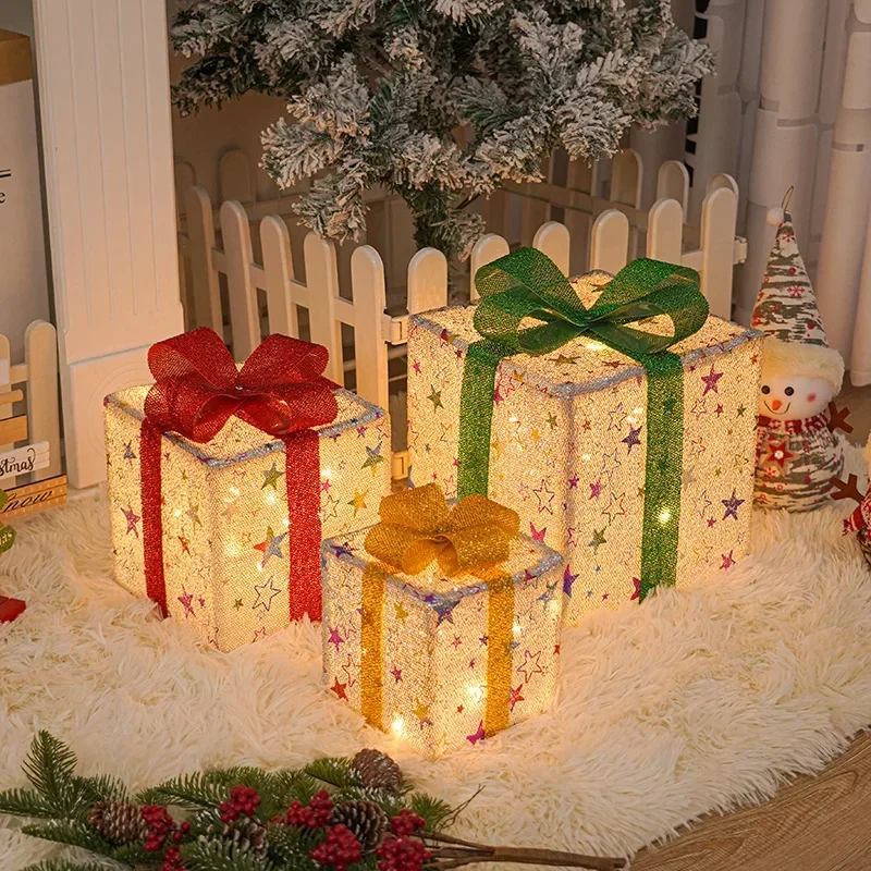 2024 New Christmas Lamp Christmas Gift Box Three piece Set Christmas Products Birthday Party Decoration Props and ornaments
2024 New Christmas Lamp Christmas Gift Box Three piece Set Christmas Products Birthday Party Decoration Props and ornaments
