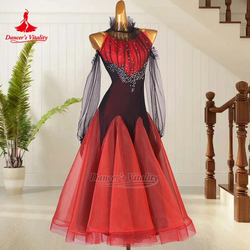 Профессиональное платье для социальных танцев с двухцветной строчкой, расклешенное, для вальса и фокстрота, для взрослых женщин, на заказ
Профессиональное платье для социальных танцев с двухцветной строчкой, расклешенное, для вальса и фокстрота, для взрослых женщин, на заказ