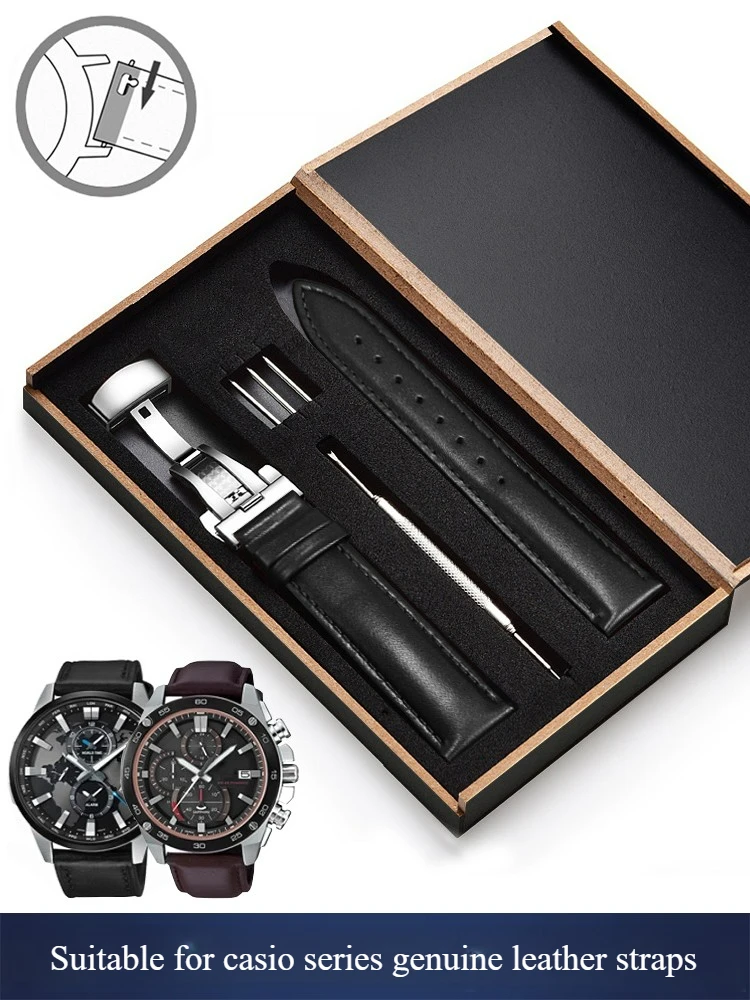 Suitable for CASIO genuine leather watch straps EFV540/506/EFS-500/510/EFR-303 for men and women
Suitable for CASIO genuine leather watch straps EFV540/506/EFS-500/510/EFR-303 for men and women