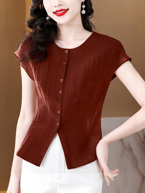 Red Cotton Linen Shirt Women's Short Sleeve Summer New Style Slimming Mom Elegant Small Shirt Luxury High-End Flax Top
Red Cotton Linen Shirt Women's Short Sleeve Summer New Style Slimming Mom Elegant Small Shirt Luxury High-End Flax Top
