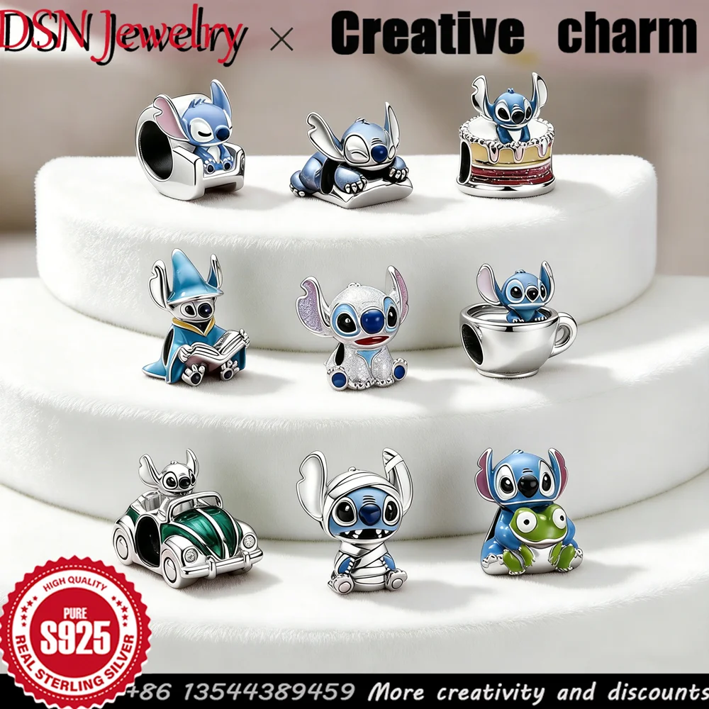 DSN Jewelry Designer Cartoon Charm Silver Enamel Stitch Charm DIY Beads for Bracelet Necklace Accessories Cute Jewelry Gift
DSN Jewelry Designer Cartoon Charm Silver Enamel Stitch Charm DIY Beads for Bracelet Necklace Accessories Cute Jewelry Gift