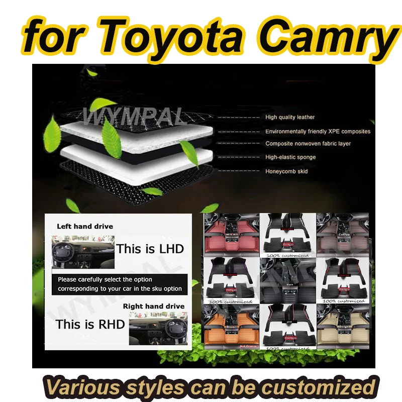LUXURY Car Floor Mats For Toyota Camry XV40 2011 2010 2009 2008 2007 2006 Auto Interior Accessories Rugs Replacement Parts
LUXURY Car Floor Mats For Toyota Camry XV40 2011 2010 2009 2008 2007 2006 Auto Interior Accessories Rugs Replacement Parts