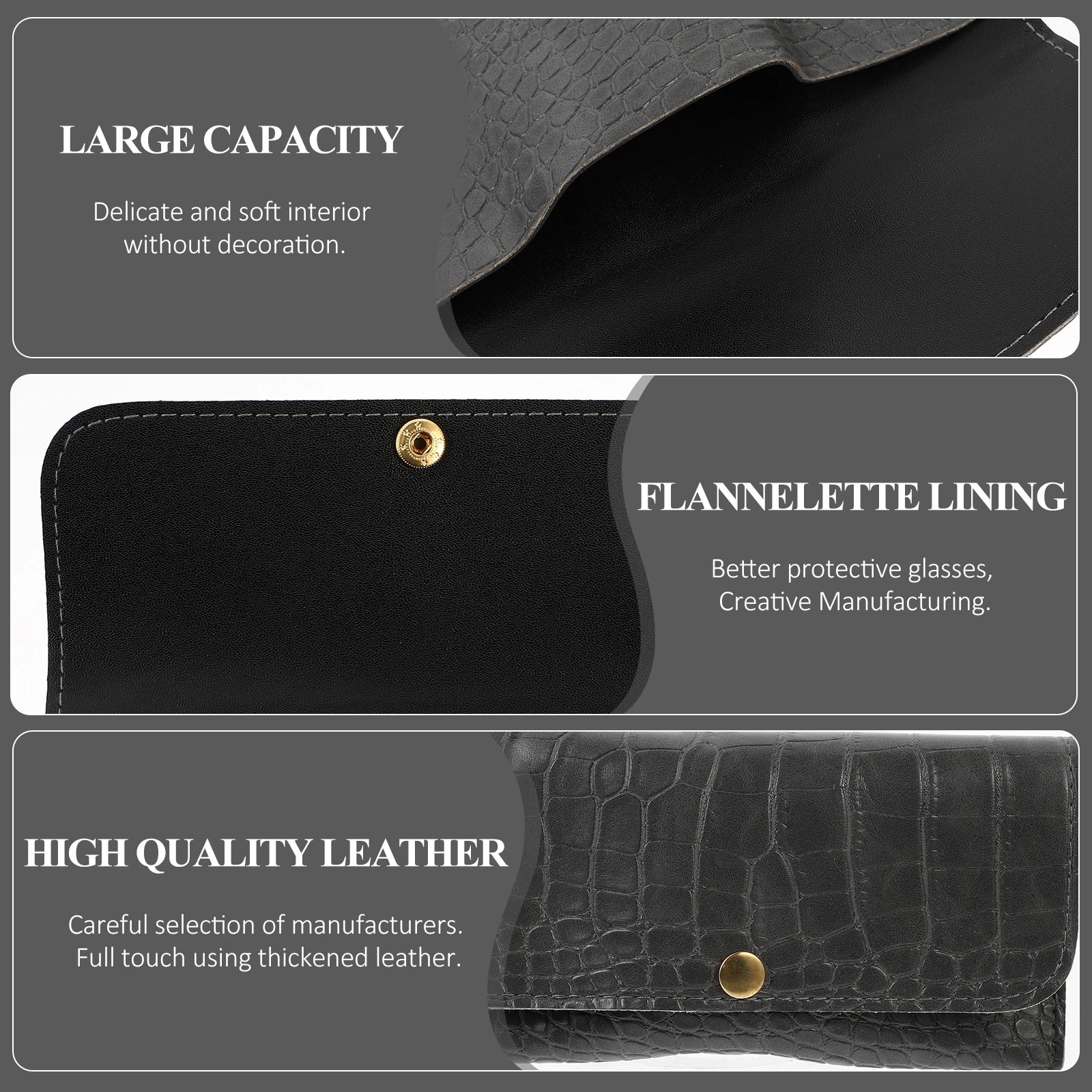 Glasses Case Eyewear Box Portable Wallet for Sunglasses Eyeglasses Storage Pouch Grey Double Layer Pattern Durable
Glasses Case Eyewear Box Portable Wallet for Sunglasses Eyeglasses Storage Pouch Grey Double Layer Pattern Durable
