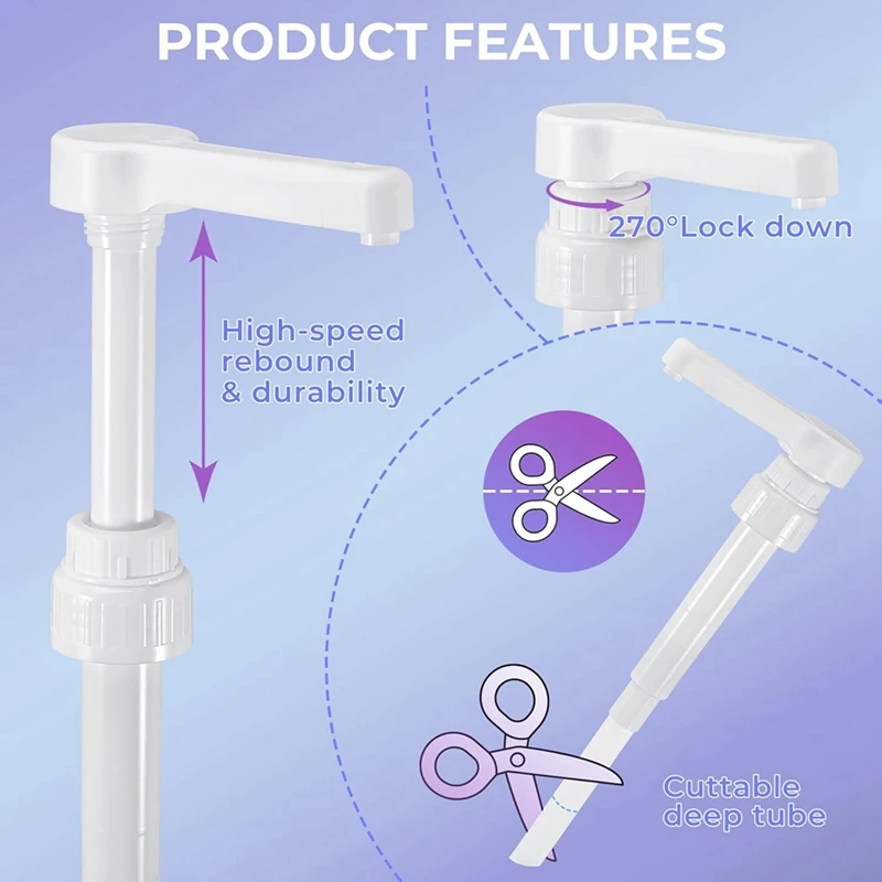 A04R Upgraded High-Output Gallon Pump Dispenser, 2pcs Heavy-Duty Leak Proof Large Resin Pump Dispenser 30CC
A04R Upgraded High-Output Gallon Pump Dispenser, 2pcs Heavy-Duty Leak Proof Large Resin Pump Dispenser 30CC