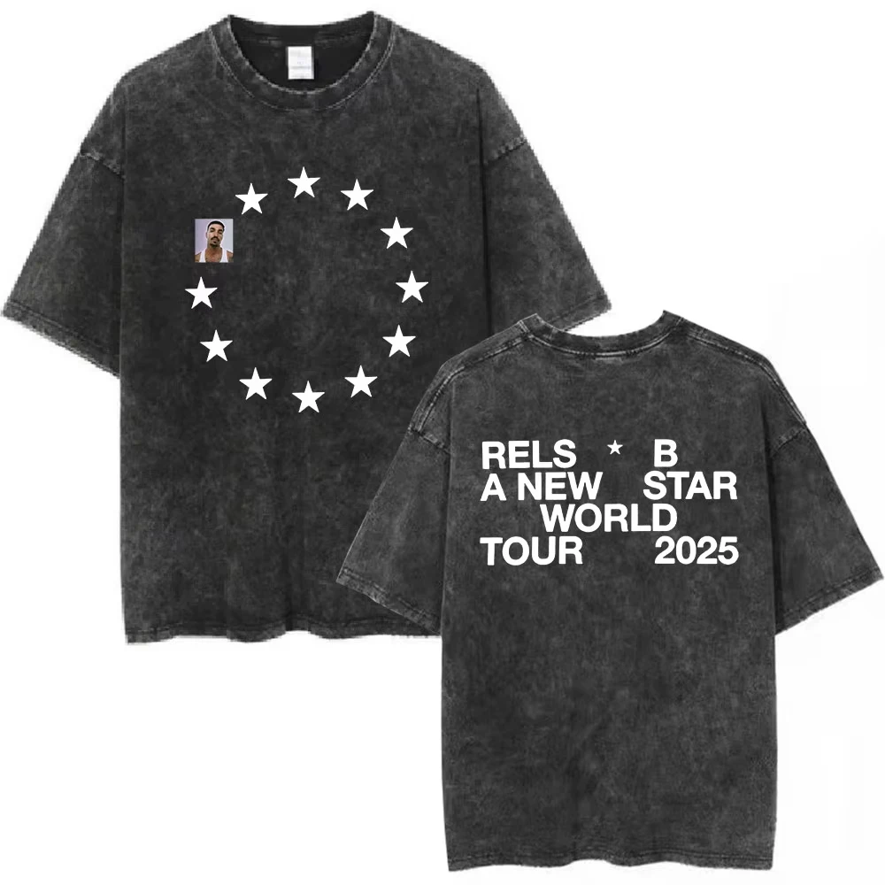 Винтажная футболка Rappe Rels B A New Star World Tour 2025, стираная футболка для мужчин и женщин, одежда в стиле хип-хоп, хлопковая футболка в стиле Харадзюку, уличная одежда Y2K
Винтажная футболка Rappe Rels B A New Star World Tour 2025, стираная футболка для мужчин и женщин, одежда в стиле хип-хоп, хлопковая футболка в стиле Харадзюку, уличная одежда Y2K