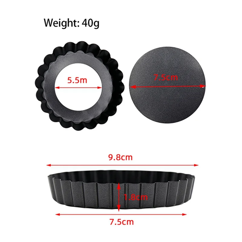 20Pcs Mini Tart Pans with Removable Bottom Mold 4 Inch Round Non-Stick Tart Pans Suitable for Cake, Dessert Baking, Etc.
20Pcs Mini Tart Pans with Removable Bottom Mold 4 Inch Round Non-Stick Tart Pans Suitable for Cake, Dessert Baking, Etc.