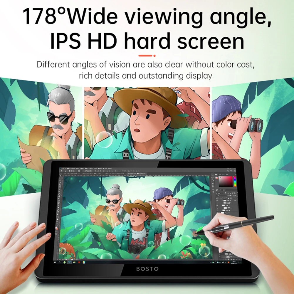 LCD Graphics 11.6in Drawing Tablet with Screen 8192 Levels 1366x768 Display with Battery-Free Stylus Tilt Fit for Windows PC
LCD Graphics 11.6in Drawing Tablet with Screen 8192 Levels 1366x768 Display with Battery-Free Stylus Tilt Fit for Windows PC