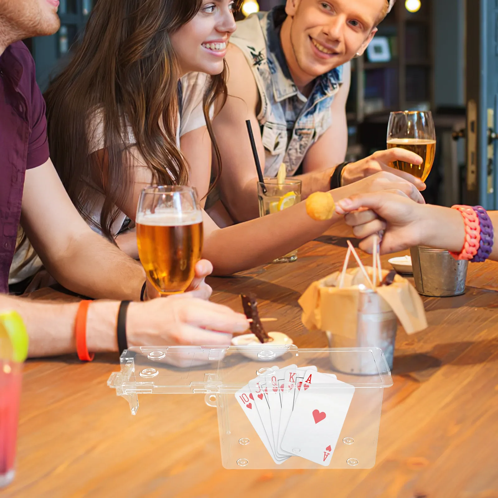 Прозрачный пластиковый контейнер-органайзер, маленький портативный бокс для хранения, держатель для игровых и деловых коллекционных карт
Прозрачный пластиковый контейнер-органайзер, маленький портативный бокс для хранения, держатель для игровых и деловых коллекционных карт