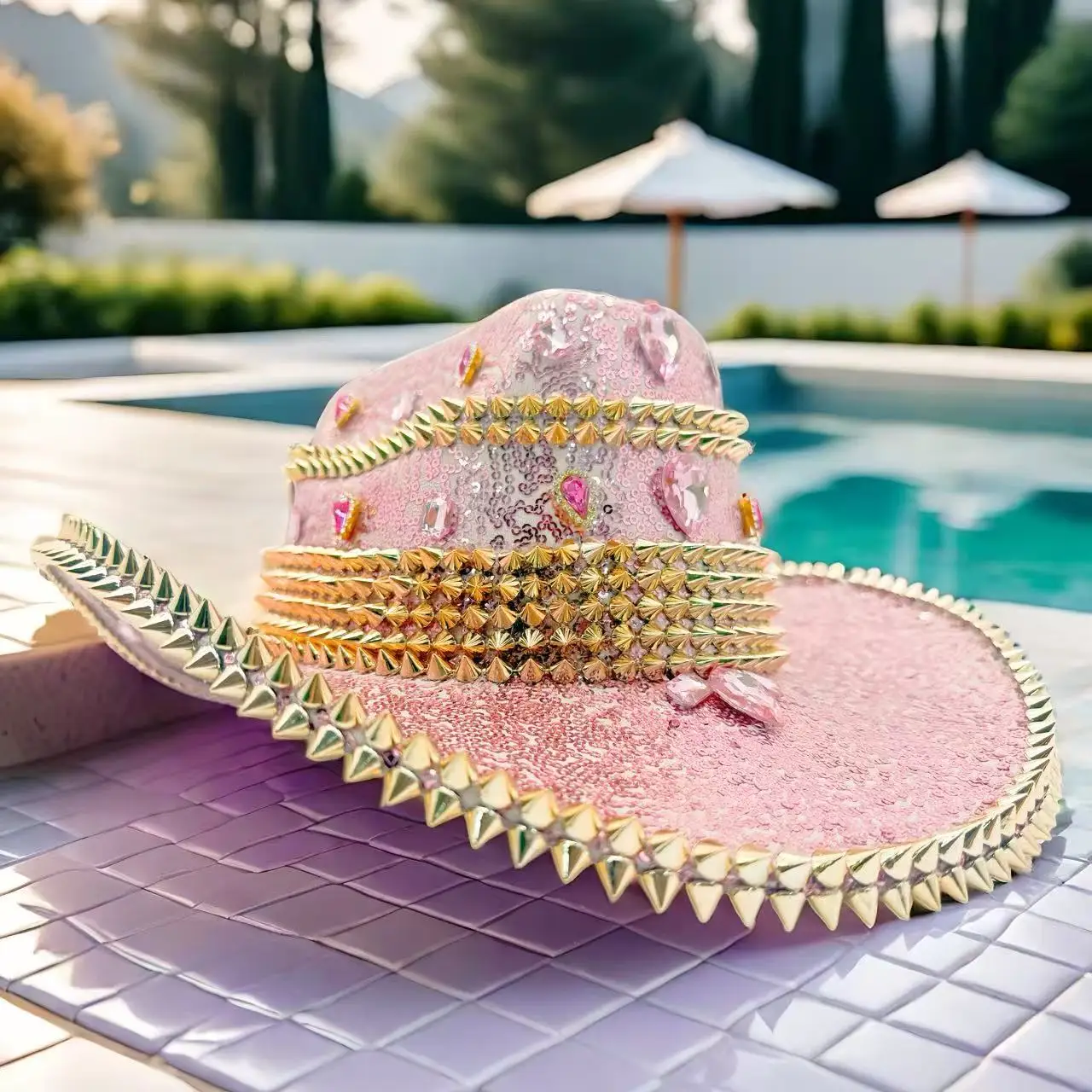 HongLuan Glitter Costume Hat Adult & Cowboy Hats Rhinestone for Woman, Cowboy Cosplay Female Accessories & Cowgirl Cap
HongLuan Glitter Costume Hat Adult & Cowboy Hats Rhinestone for Woman, Cowboy Cosplay Female Accessories & Cowgirl Cap