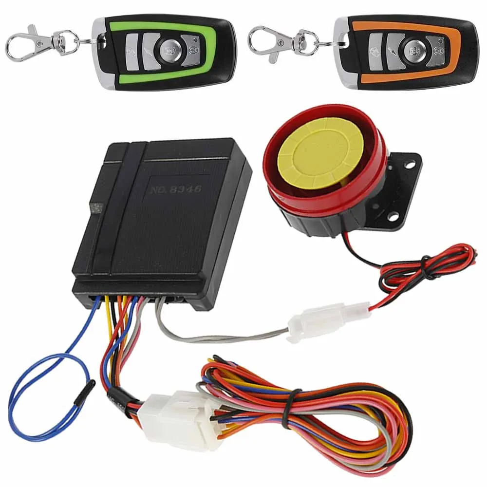 12V Universal Motorcycle Alarm System Remote Control Key Engine Start 125dB Two-way Anti-theft Security Alarm System
12V Universal Motorcycle Alarm System Remote Control Key Engine Start 125dB Two-way Anti-theft Security Alarm System