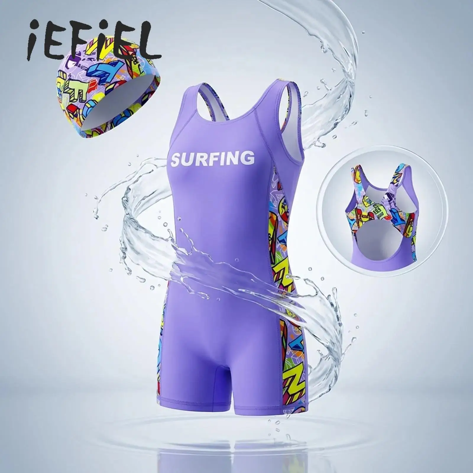 Girls One-piece Swimsuit Professional Swimming Athletic Training Bathing Suit Sleeveless Back Cutout Swim Leotard with Swim Cap
Girls One-piece Swimsuit Professional Swimming Athletic Training Bathing Suit Sleeveless Back Cutout Swim Leotard with Swim Cap